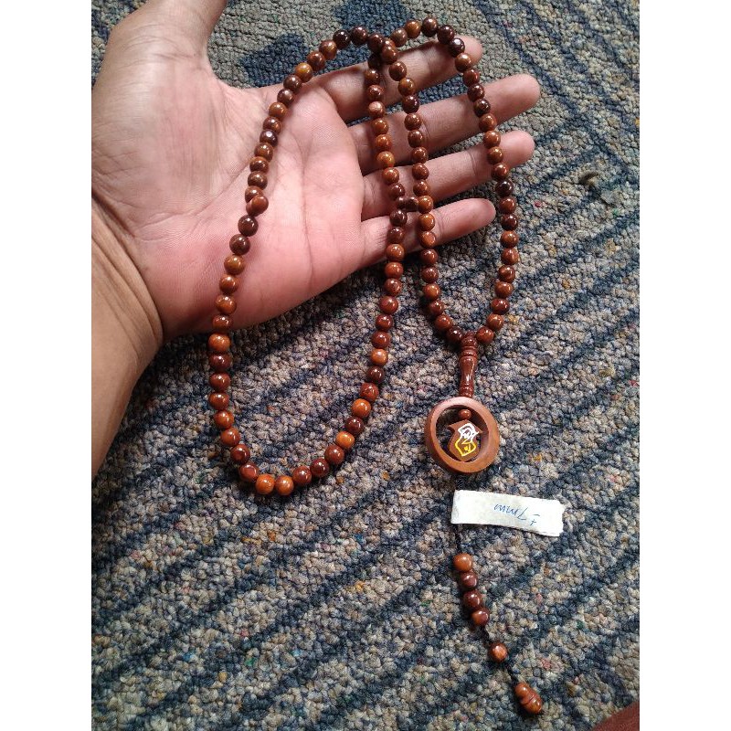 tasbih kokka bulat ± 7 mm ( 7mm  ) 99 butir bulan terompah