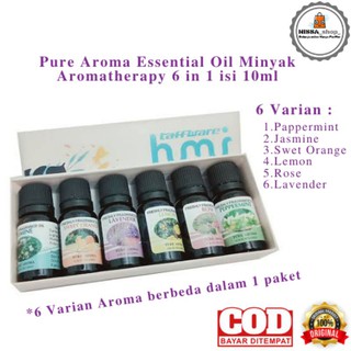 Image of Taffware Pure Aroma Essential Fragrance Oil Aromatherapy 6 in 1 10ml