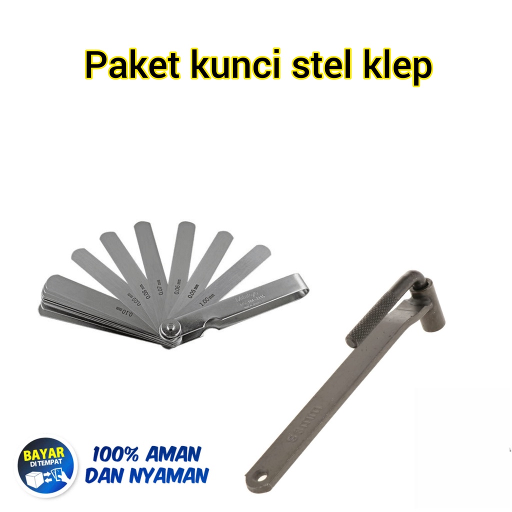 PAKET Kunci Stel Klep Setelan Klep Mesin Motor 8 - 10 mm / Kunci Setelan Klep L motor bebek matic