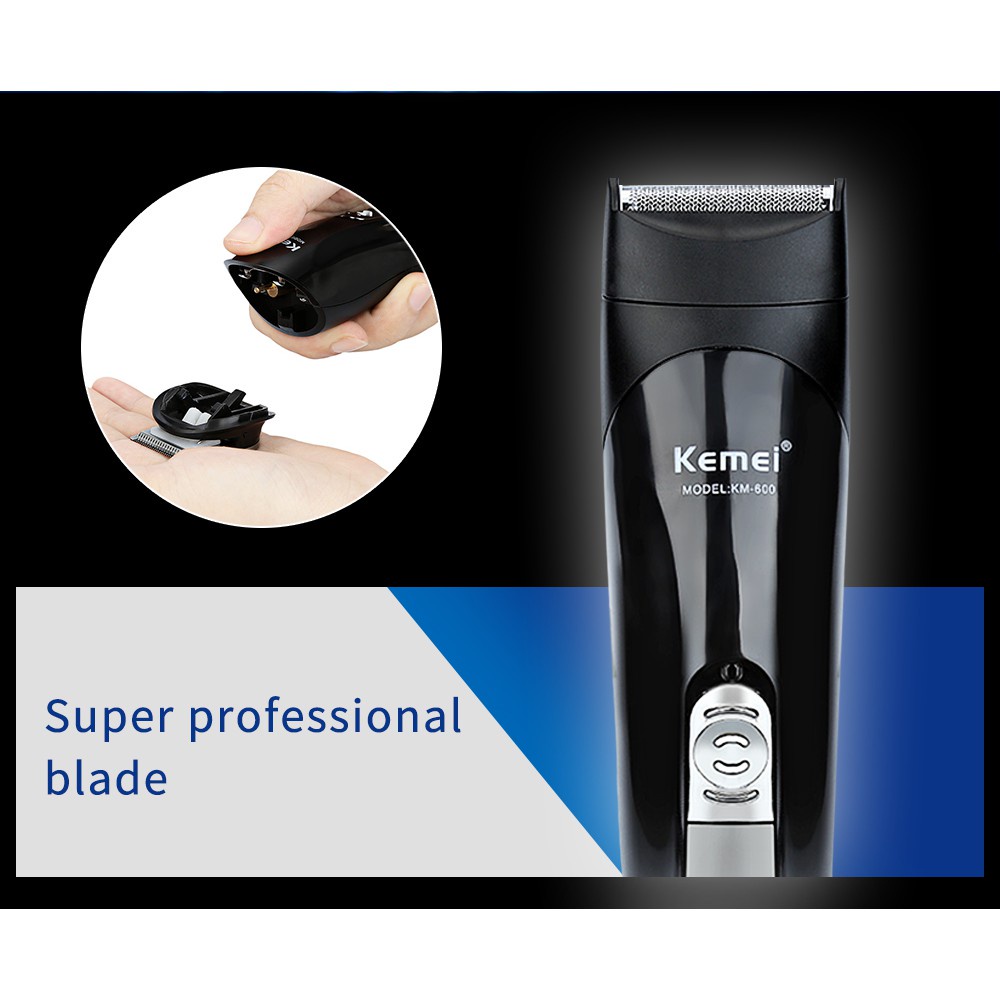 Alat Pencukur Rambut Elektrik KEMEI KM-600 Rechargeable Electric Hair Clipper