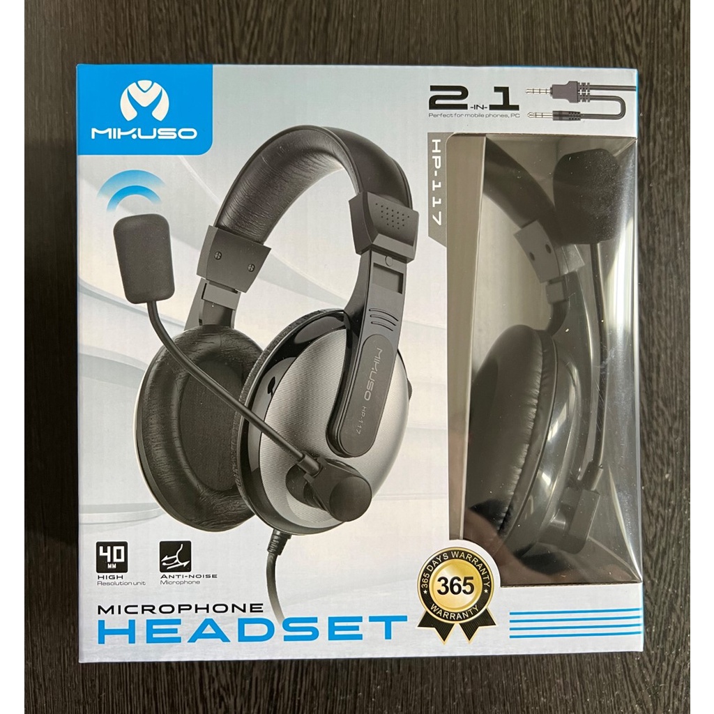 Headset Mikuso HP-117 Headphone Gaming Microphone