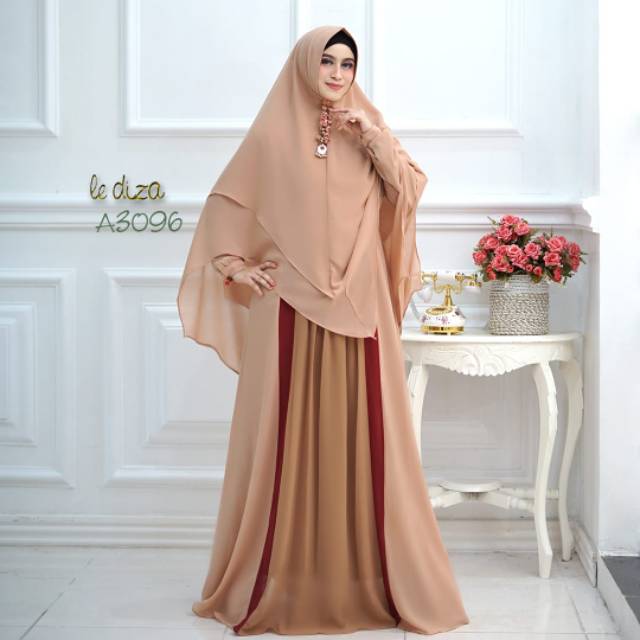 Gamis Syari polos Lediza A3096