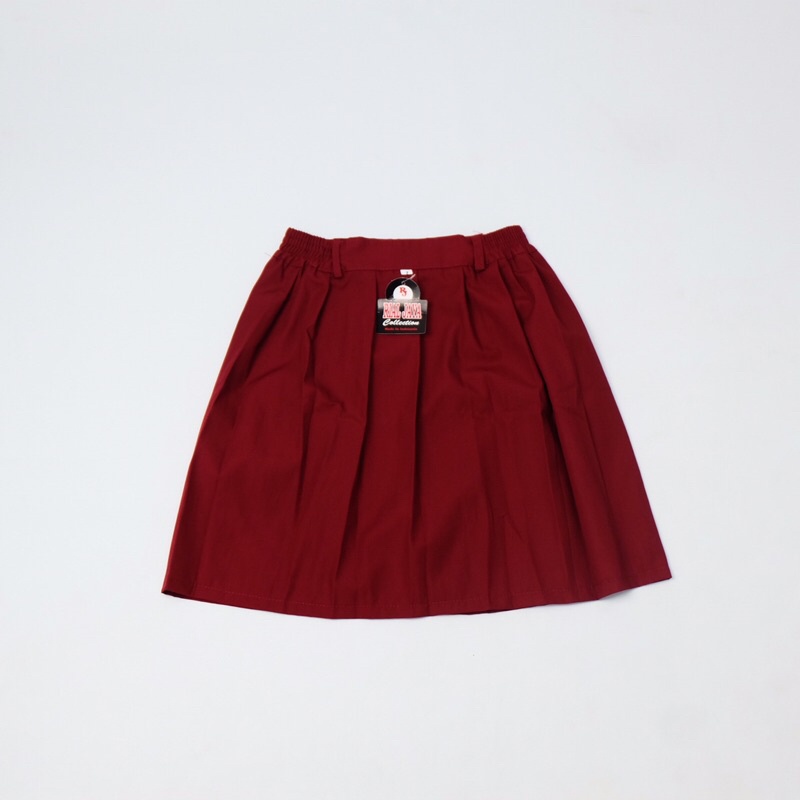 ROK PENDEK Sekolah SD Rok Rempel Perempuan Seragam Sekolah SD MI Warna MERAH PUTIH COKLAT HITAM HIJAU