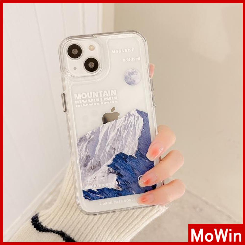 iPhone Case Clear Case Thickened TPU Shock Resistant HD Space Case Protection Camera Plating Button Snow Mountain For iPhone 13 Pro Max iPhone 12 Pro Max iPhone 11 iPhone 7 Plus