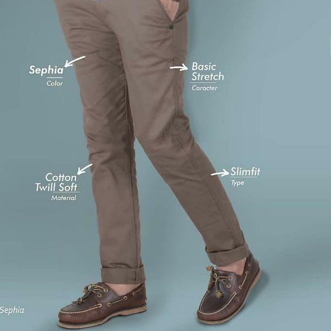 Celana Chino Pria/ Celana Original Distro / Setara Erigo Chino  Pants Jacob Dark Grey