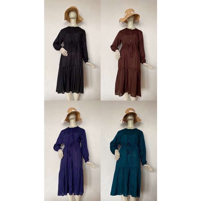 Daster Rayon Murah \\ Daster Midi \\ Gamis Susun \\ Dress Susun \\ Daster Polos \\ Daster Serut || D
