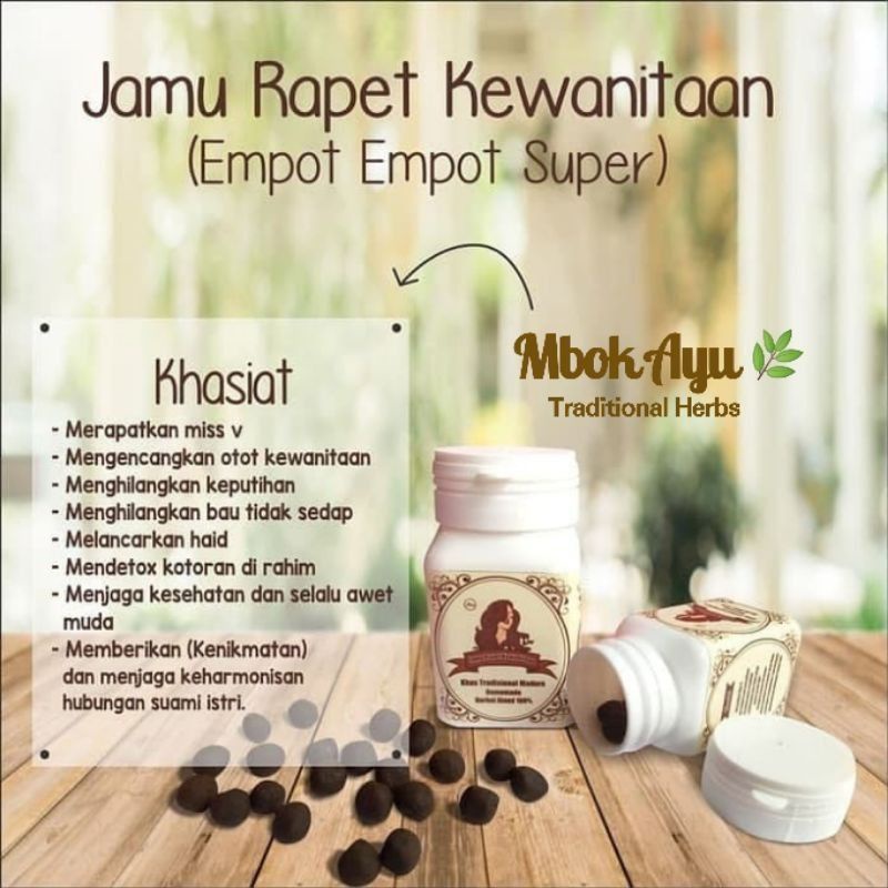 COD Jamu Rapet Kewanitaan (Empot Empot Super) - Homemade Ramuan Mbok Ayu HERBAL ALAMI 100%
