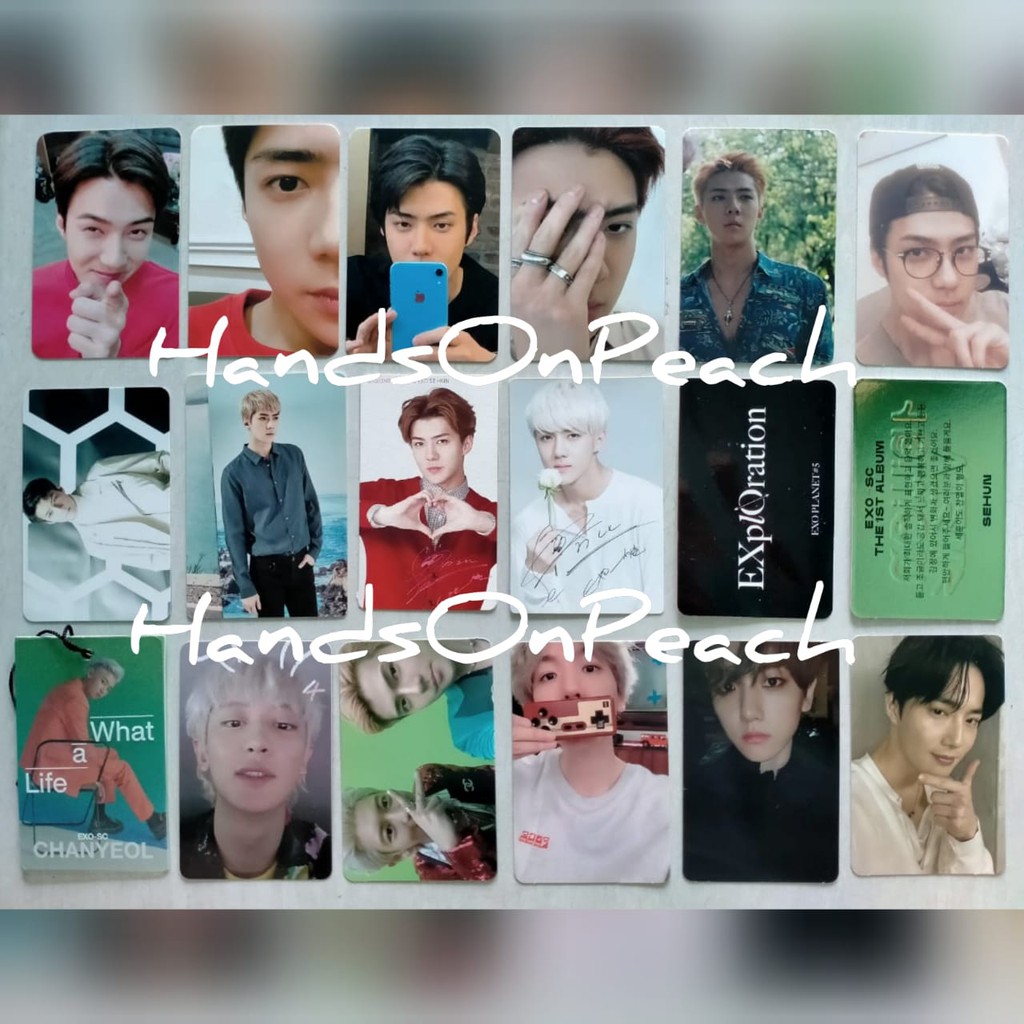EXO ALBUM PHOTOCARD - BAEKHYUN SEHUN SUHO CHANYEOL CITY LIGHT DAY NIGHT WHAT A LIFE KOKOBOP PC