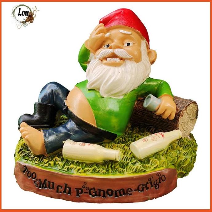

DRUNK DOLL GNOME HALLOWEEN CHRISTMAS GIFT CARTOON DWARF DRUNKS STATUE DC452CD3