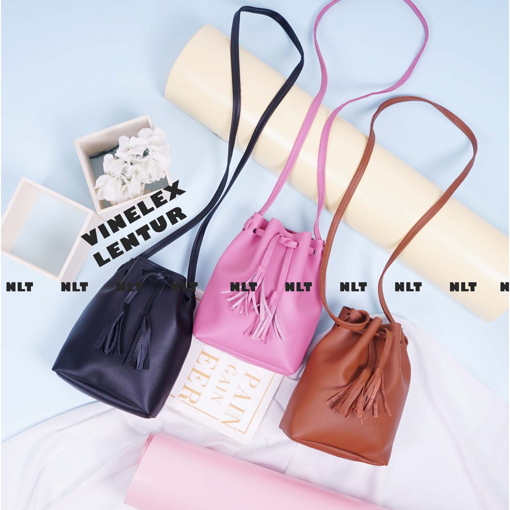 NunuLisaTan - Sling Bag Fashion Wanita Tas Mini Model Serut