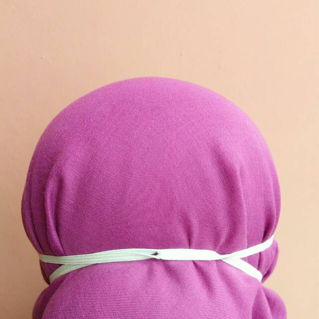 Masker Kain Hijab Tali Karet Headloop (Oxford Grade A) 1 Ply Warna Polos Adem Tebal Grosir Murah