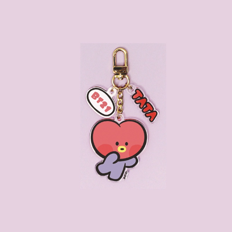 Gantungan Kunci Akrilik KPOP Minini TATA COOKY CHIMMY KOAY SHOOKY MANG RJ Cute Keyring In Stock New Arrival