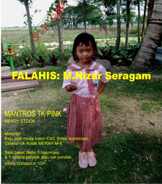 Seragam Mantrous TK Pink