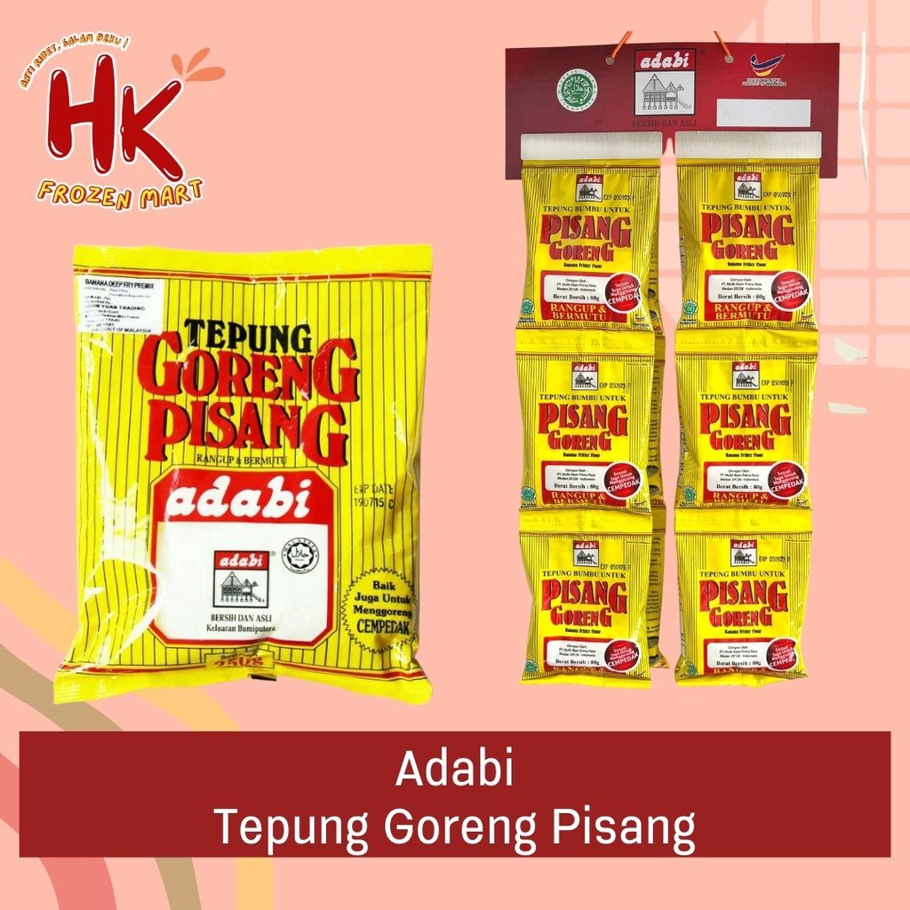 

Adabi Tepung Goreng Pisang 80gr | bumbu praktis serba guna / HK Frozen Mart