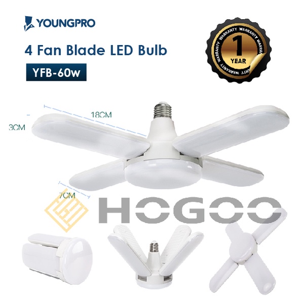 LAMPU KIPAS BLADE FAN LED BULB SUPER TERANG 60WATT BERGARANSI 1 TAHUN!!! - YOUNGPRO YFB60W