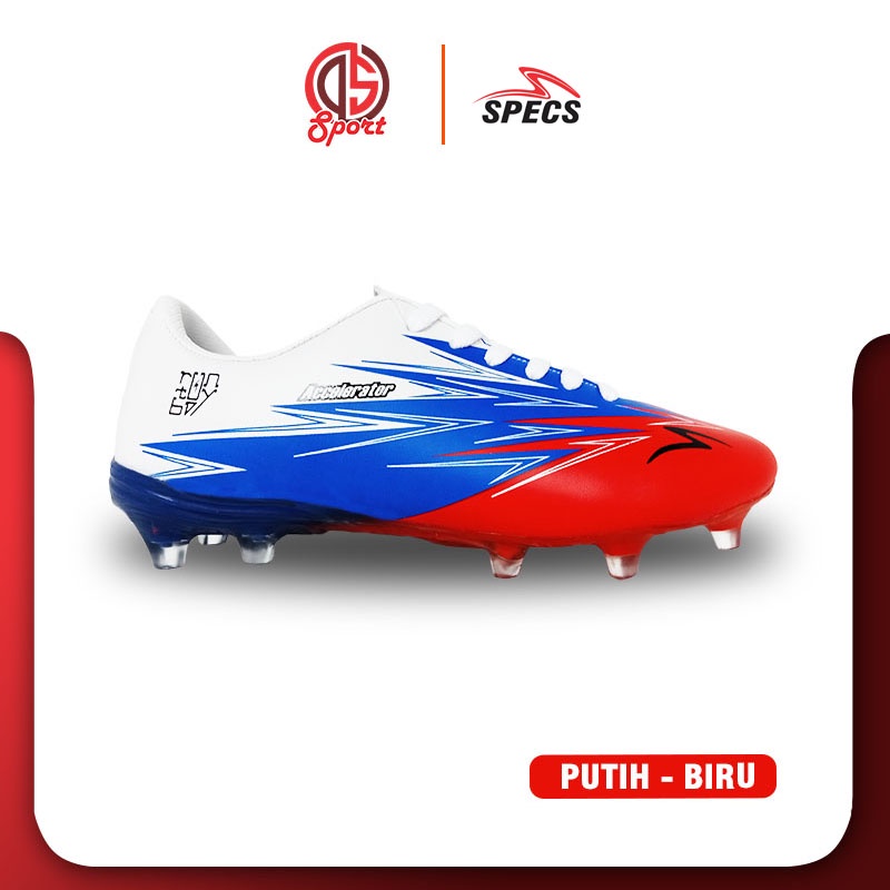 Sepatu Bola Specs Lightspeed 3 FG Sepatu Sepakbola Accelerator Ls 3 White Blue Red-BIRU WHITE