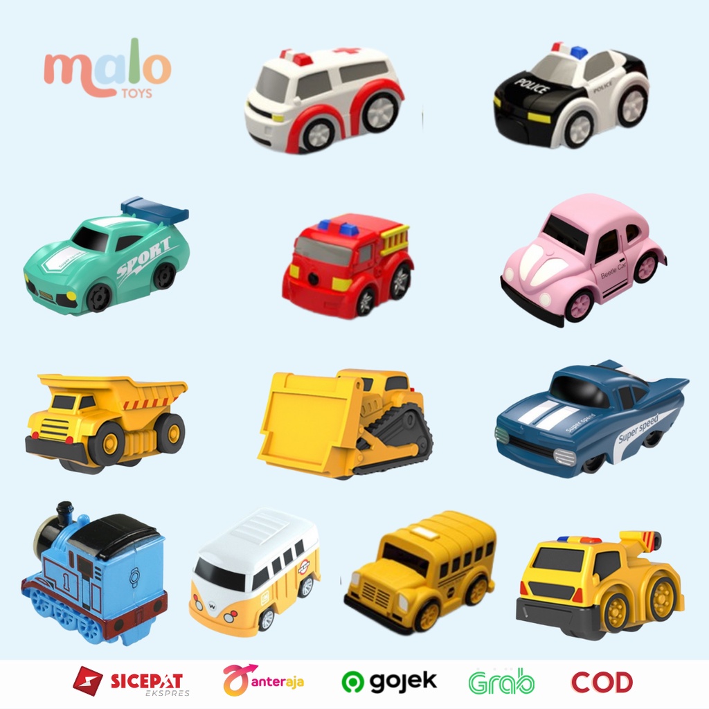 MALOTOYS - Mobil Mainan Untuk Tambahan Car Adventure Brain Game Parking Train Adventure Car Track Tr