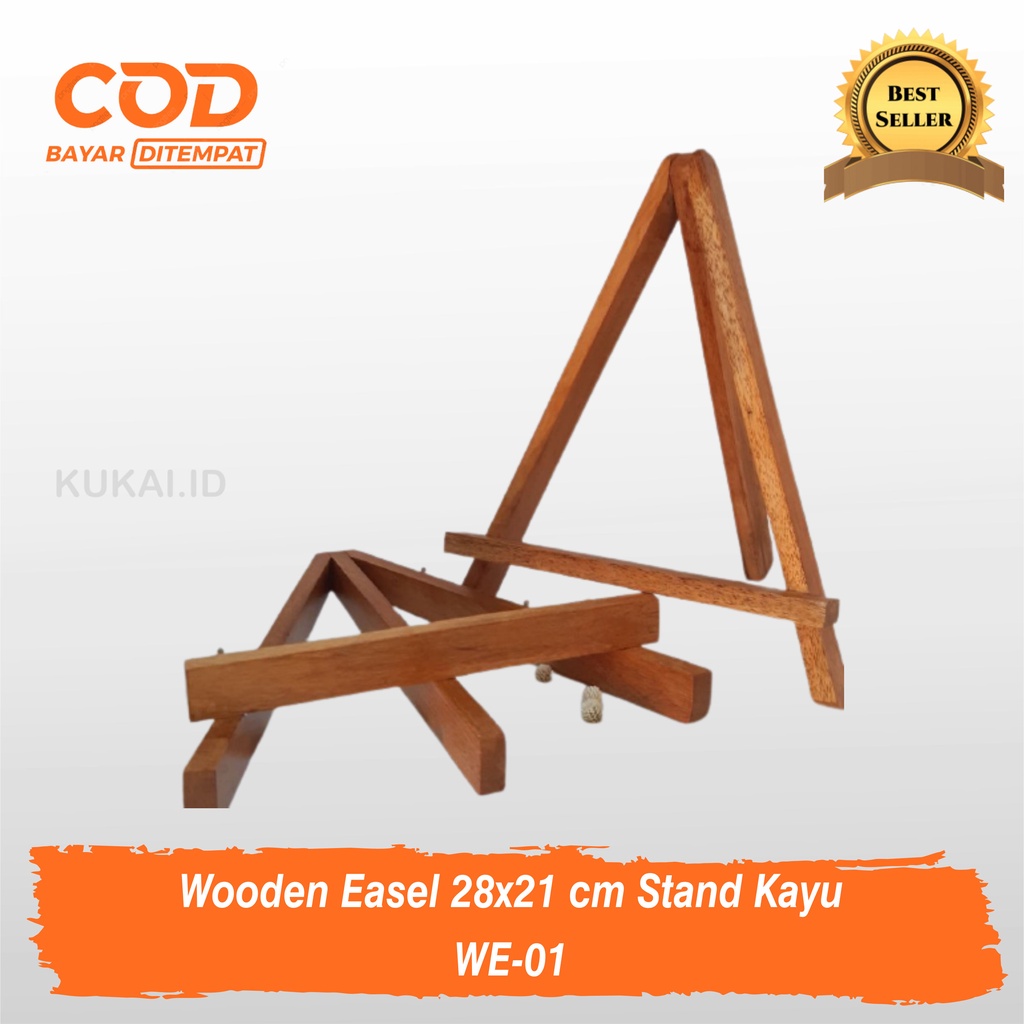 

(WE-01)Wooden Easel 28x21 cm Stand Kayu Tripod Kayu Photo Stand Lukis