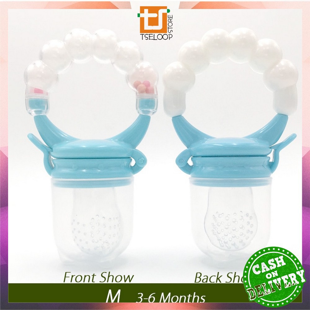 OFM-C44-45 Empeng Dot Buah Anak Bayi Baby Fruit Feeder Rattle Teether Kompeng Pacifier Gigitan Bayi-Empeng Rattle M