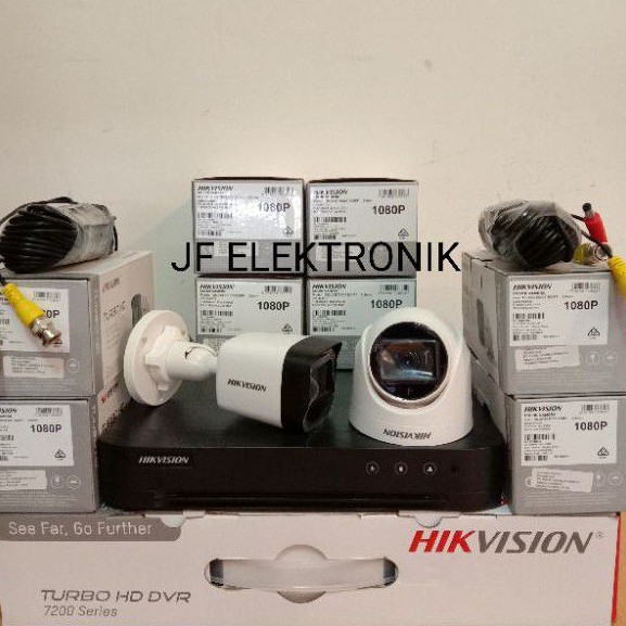 PAKET CCTV HIKVISION 16 CHANNEL 9 KAMERA 2MP 1080P KOMPLIT TINGGAL PASANG