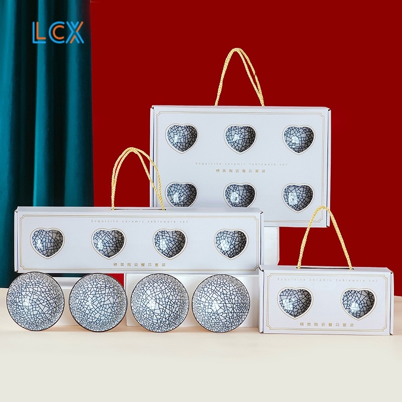 LCX Bowl Set Mangkok Set Alat Makan Gaya Jepang Mangkuk Keramik Souvenir Hampers