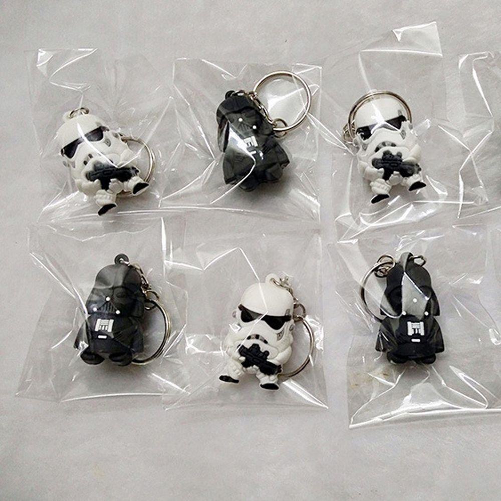 Agustina Star Wars Gantungan Kunci Aksesoris Interior Mobil Anak Hadiah 3D Mainan Anak Action Figure PVC Yoda Key Rings