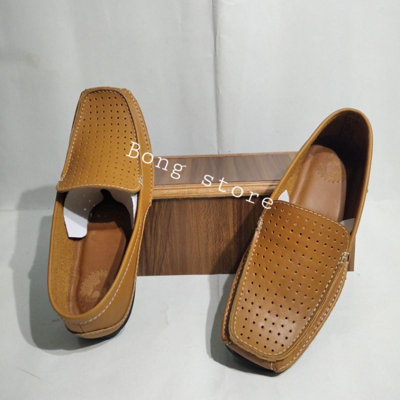 sepatu pria kasual slip on mokasin kulit asli berkualitas premium