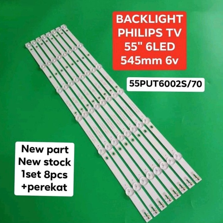 LAMPU LED BL BACKLIGHT TV PHILIPS 55PUT6002S/70  55PUT6002 6LED 6K