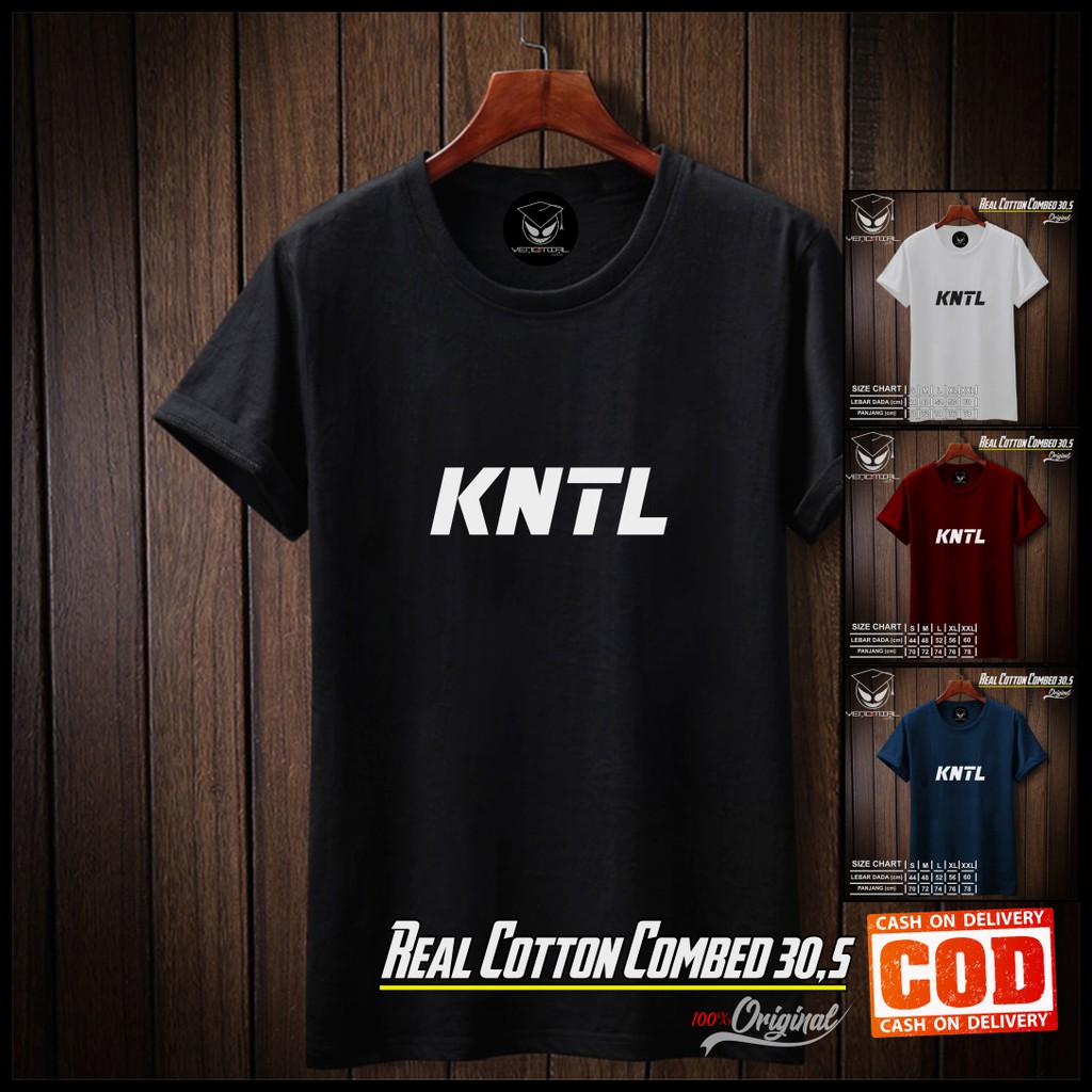 Kaos Original Kntl Men Women T Shirt Cotton Combed 30s Premium