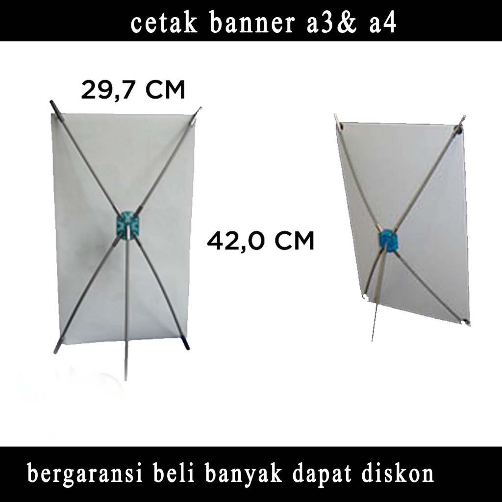 X banner banner spanduk a4 + cetak Free custom design grafis 1 jam jadi