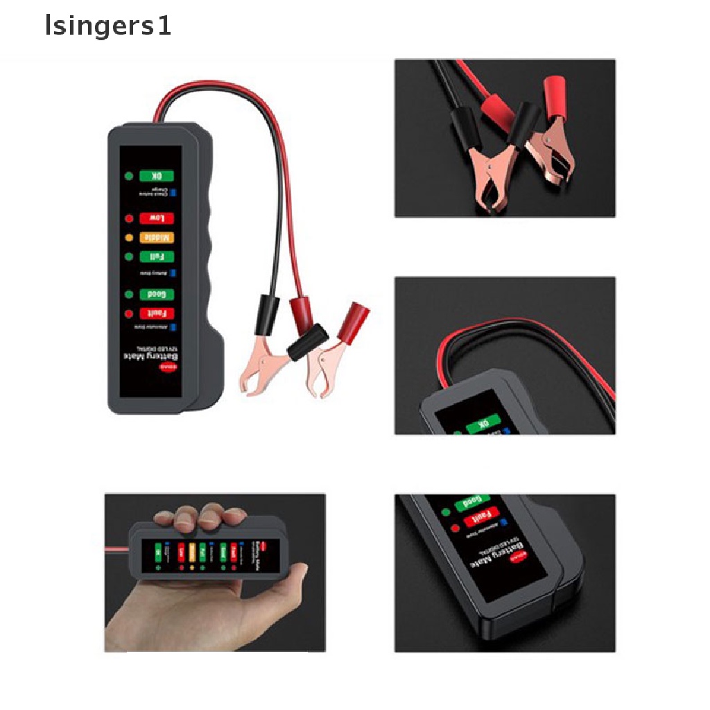 (lsingers1) Alat Tester Kerusakan Baterai Digital 12V Untuk Mobil / Motor