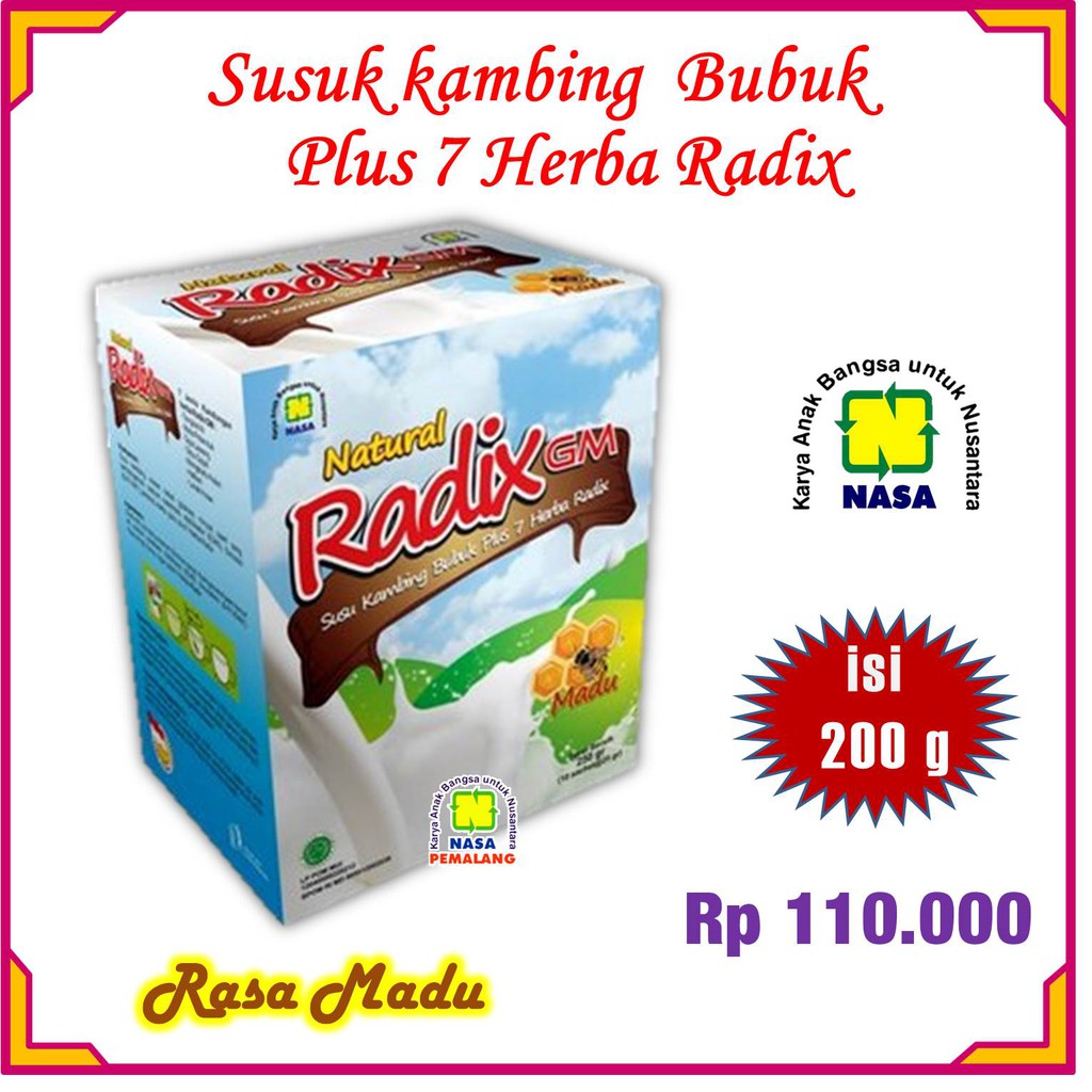 

SUSU KAMBING ETAWA RADIX GM ORIGINAL NASA RASA MADU