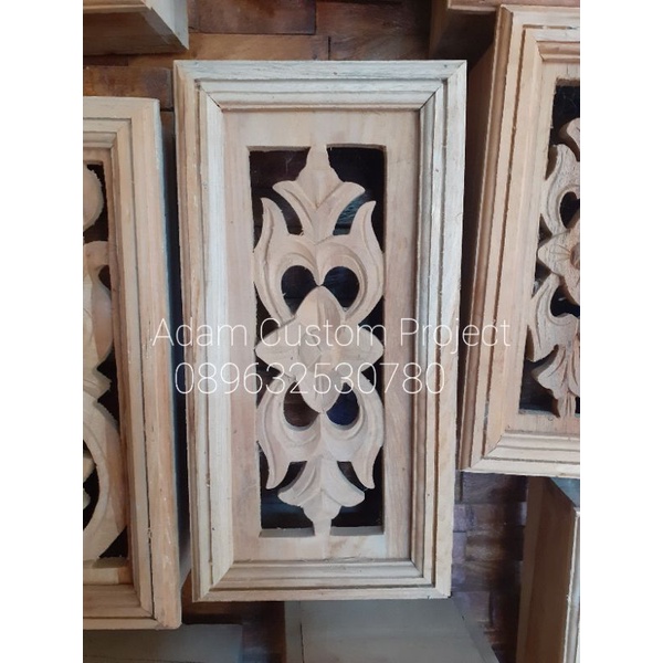 Loster Ukir Kayu Jati Motif Pita // Loster Kayu Jati