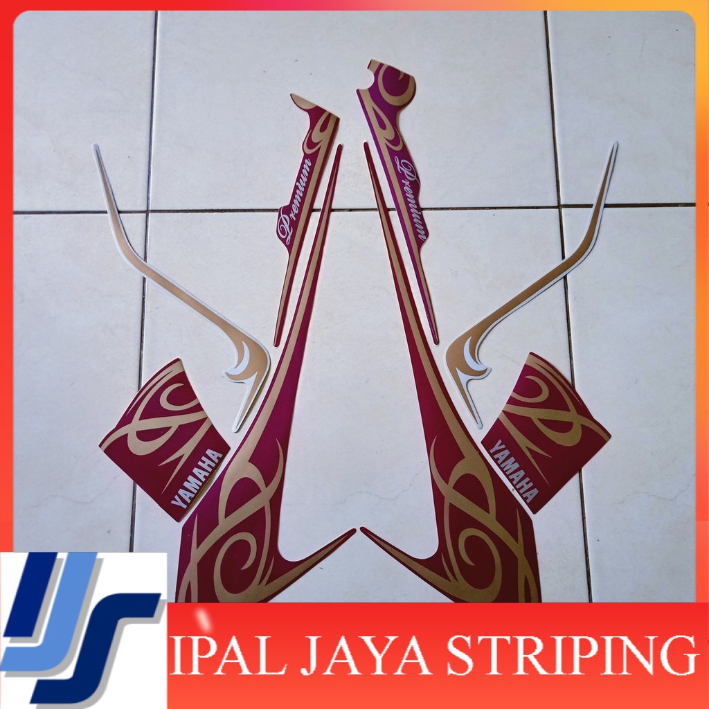 stiker striping motor fino premium 2016 merah