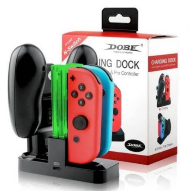 Charging Dock Charger JOYCON Joy Con &amp; Pro Controller Nintendo Switch DOBE