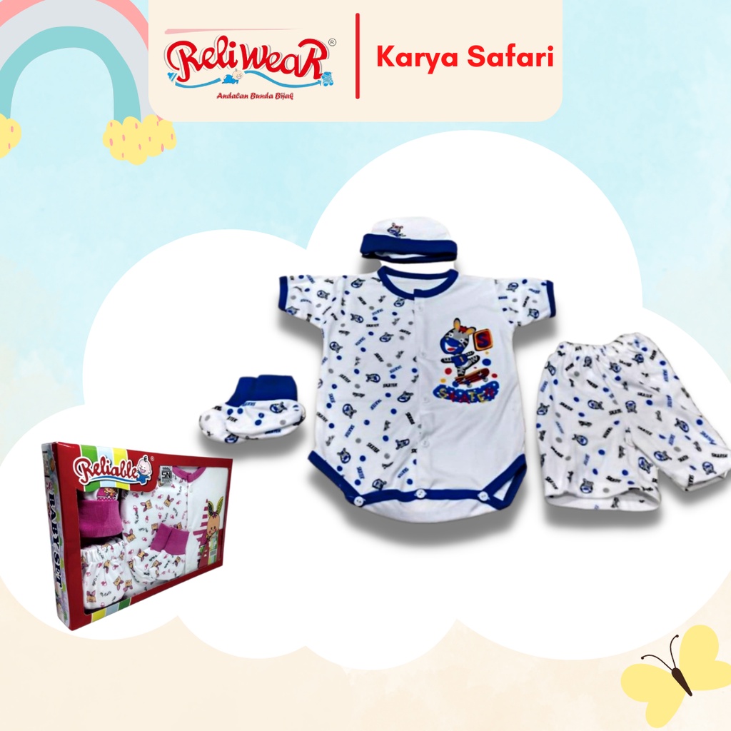 RGS-1210 Baby Set / Set Baju Anak Include Kaos Kaki, Jumper, Celana Pendek, Topi