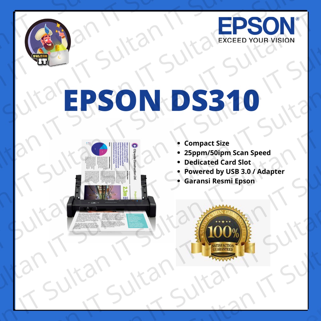EPSON SCANNER DS310 A4 PORTABLE SHEET FED