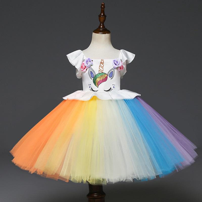 Baju kostum dress princess unicorn dress anak ulang tahun anak perempuan