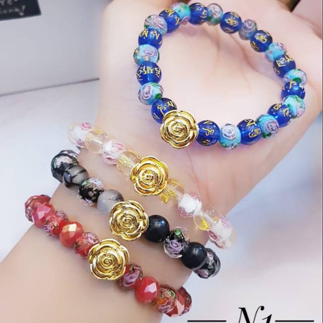  Gelang  mawar cantik lapis emas  24k 1105 Shopee Indonesia