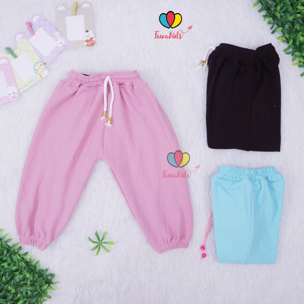 PROMO BAJU ANAK Jogger Polos Molly Uk. 1 2 th Celana Panjang Balita Celana Polos Jogger Pants