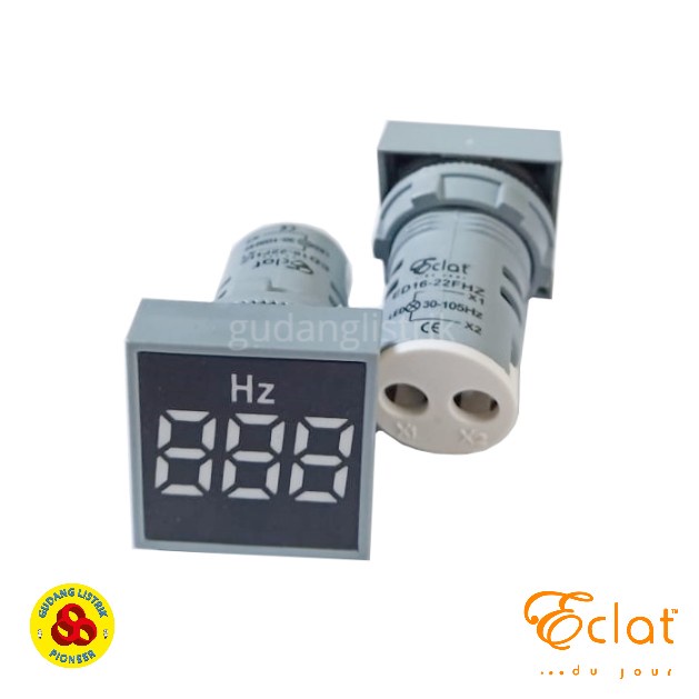 Pilot Lamp LED Hz Meter 22mm 30-105Hz Square Panel Frequency Indicator