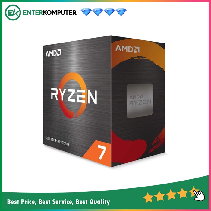 AMD Ryzen 7 5800X 3.8Ghz Up To 4.7Ghz Cache 32MB 105W AM4 [Box] - 8 Core - 100-100000063WOF (Garansi Lokal/AMD Indonesia)