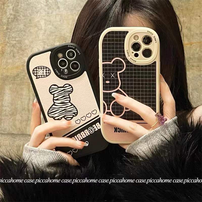 Case Motif Kartun Beruang Untuk IPhone 12 13 11 Pro Max X Xs Max Xr