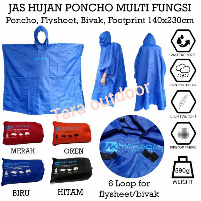 raincoat ponco jas hujan makadam