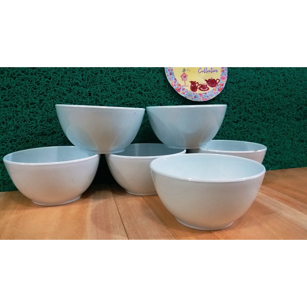 Mangkok Prasmanan Mangkok Melamine Kecil 3 5 Mangkok Kuah Putih Silver 5335 Shopee Indonesia