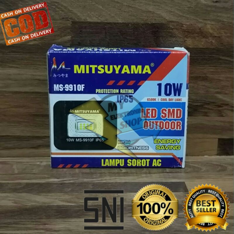 LAMPU SOROT AC 10Watt LED Lampu Sorot Tembak 10W AC MITSUYAMA Lampu LED 10 WATT MS-9910F IP65