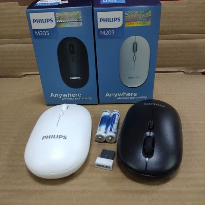 Philips M203 PH-SPK7203 2.4GHz Wireless Mouse Optical Sensor -  Slim Model Original