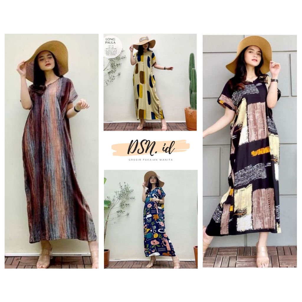 MARIMO DASTER PANJANG RESLETING DEPAN BUSUI SEMATA KAKI BISA COD RAYON PREMIUM-SELUTUT RANDOM