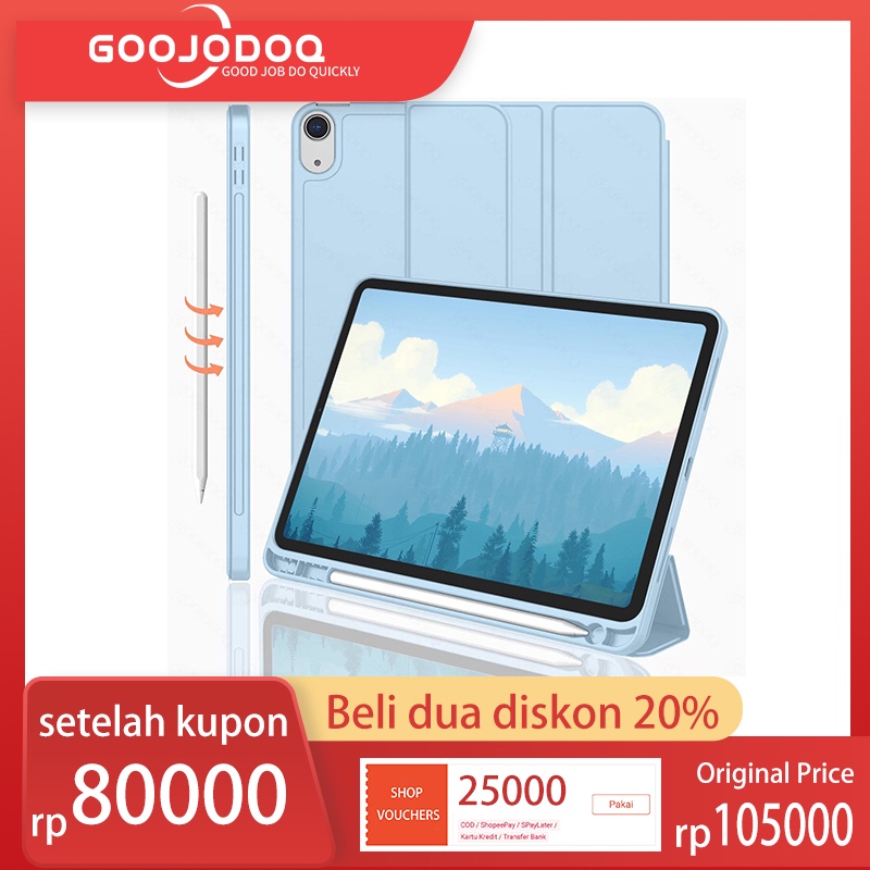 【Beli dua diskon 20%】 goojodoq For IPad silicone Case Protective Tablet Holder Case For iPad