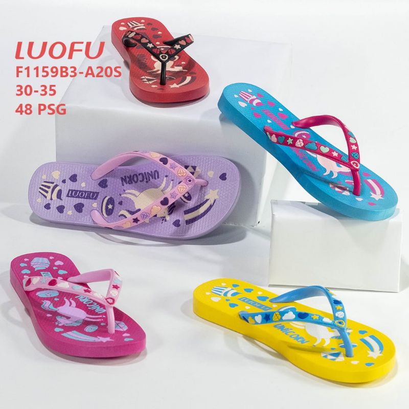 sandal anak import jepit karet anak perempuan Loufu